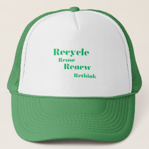 Casquette Recycler Réutiliser Renouveler Repenser