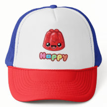Red Jelly Happy Text - Happy Jump