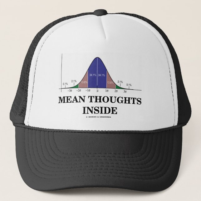 Casquette Réflexions moyennes à l'intérieur (Humour statisti (Devant)