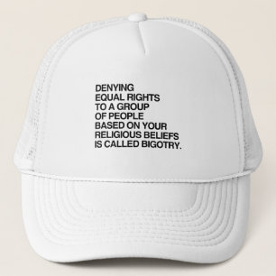 CASQUETTE REFUSER L'ÉGALITÉ DES DROITS FONDÉS SUR DES CROYAN