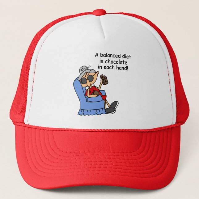 Casquette Régime équilibré de chocolat (Devant)
