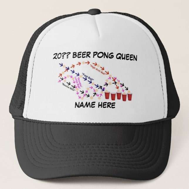 Casquette Reine de la bière personnalisée (Devant)