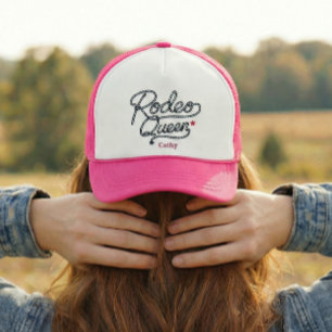 Casquette Reine de Rodéo Rose Personnalisée Fête de Bachelor