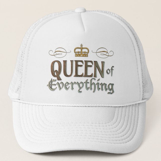 Casquette REINE de tout - Grand Couronne royale médiévale (Devant)