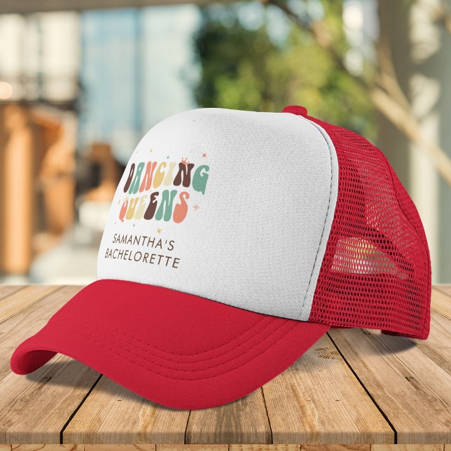Casquette Reines de la danse de fête de bachelor personnalis (Custom Bachelorette Party Dancing Queens Trucker Hat)