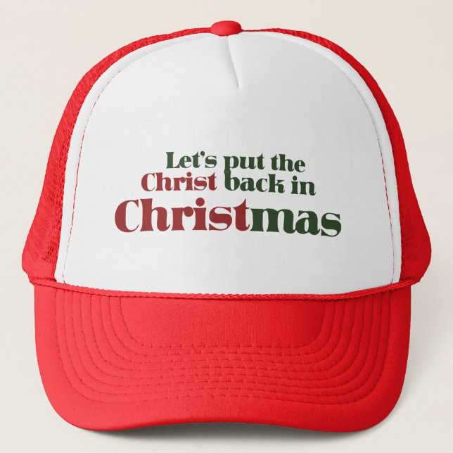 Casquette Remettons le Christ à Noël (Devant)