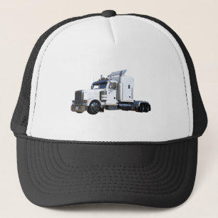 Casquette Remorque de semi-remorque blanche