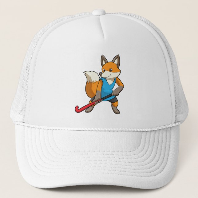 Casquette Renard à Hockey avec chauve-souris de hockey (Devant)