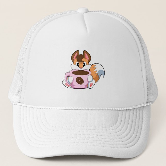 Casquette Renard avec Coupe de café (Devant)