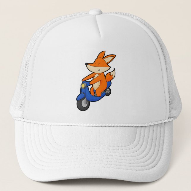 Casquette Renard comme Biker avec Scooter (Devant)