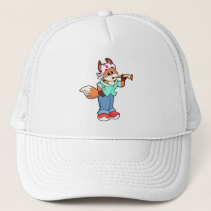 Casquette Renard comme peintre avec pinceau et couleur