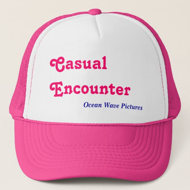 Casquette Rencontre décontractée, images de ressac (Devant)