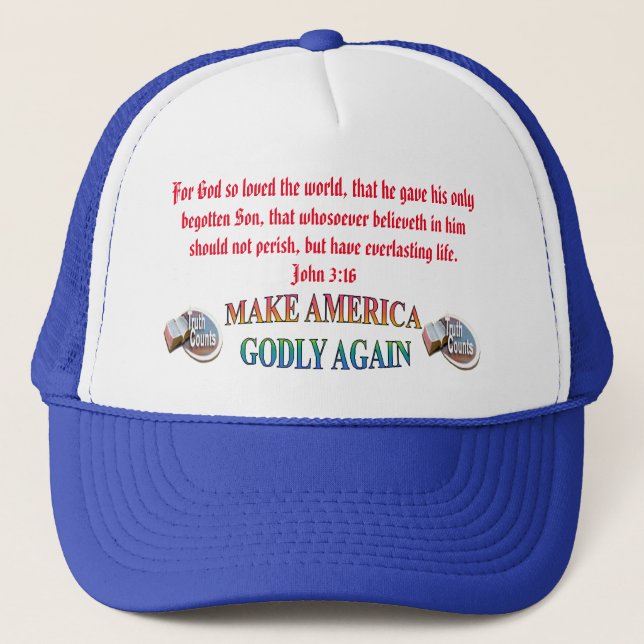 Casquette Rendre à l'Amérique son dieu ; avec la vérité "MAG (Devant)