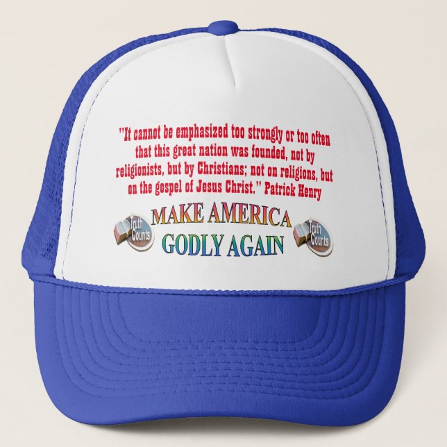 Casquette Rendre à l'Amérique son dieu ; avec la vérité "MAG (Devant)