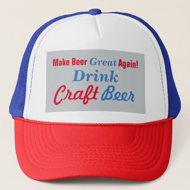 Casquette Rendre la bière grande à nouveau - gris (Devant)