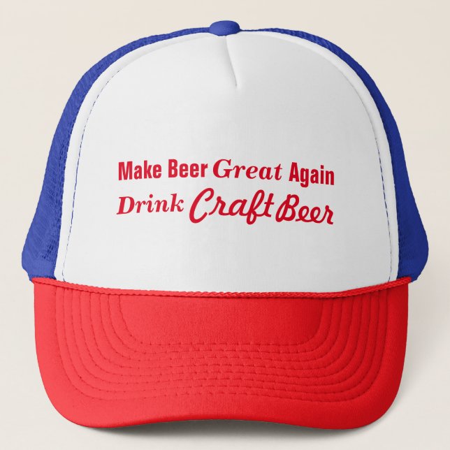 Casquette Rendre la bière plus belle - Texte rouge (Devant)