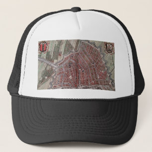 Casquette Réplique carte de la ville d'Amsterdam 1652