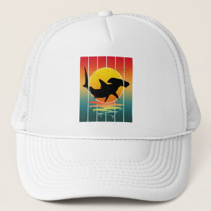 Casquette Requin Marteau Coucher de Soleil Vintage 