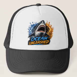 Casquette Requin Ocean Unleashed – Éclaboussure Audacieuse B