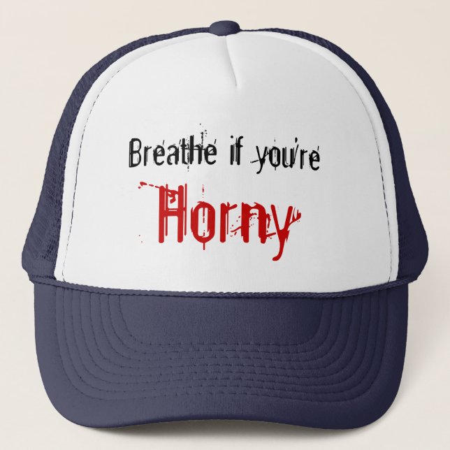 Casquette Respirez si vous sont, corné (Devant)