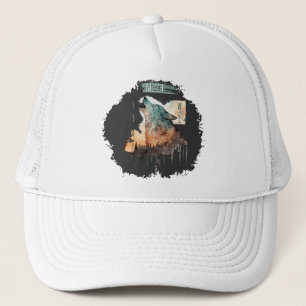 Casquette "Restez Sauvage" Loup Hurleur Personnalisable 