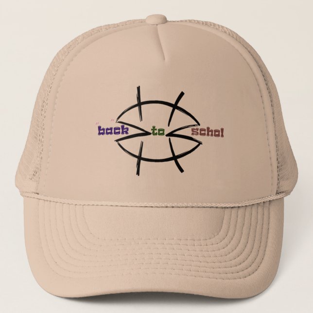 Casquette Retour à l'école avec un rebondissement animé (Devant)