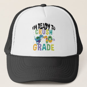 Casquette Retour à l'école Je suis prêt à écraser Dino 10e a
