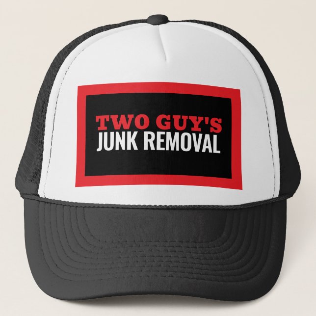 Casquette Retrait de la malle et enlèvement des déchets Roug (Devant)