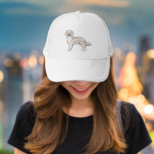 Casquette Rétreiver doré anglais crème Chien de dessin animé