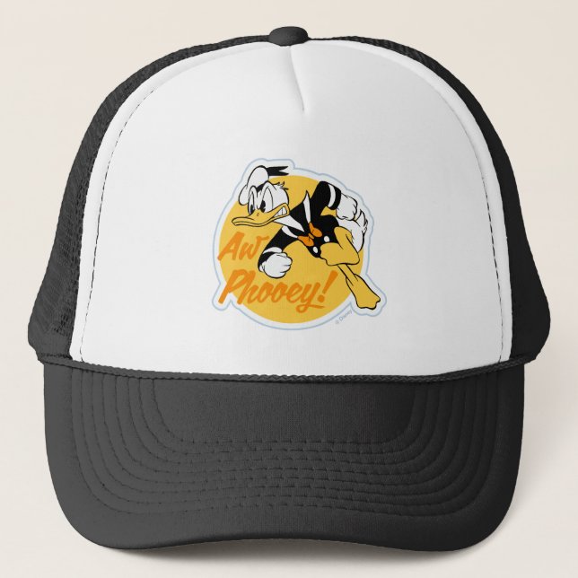 Casquette Retro "Aw Phooey" Donald Duck Badge (Devant)