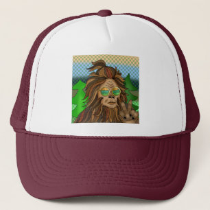 Casquette Retro Bigfoot   Vintage Colours Sasquatch Pop Art