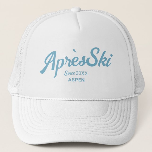 Casquette Retro blue Apres Ski Custom Ski Resort Party (Devant)