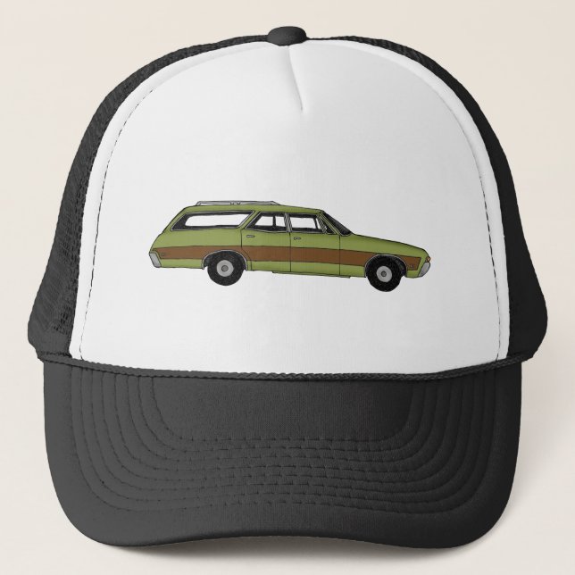 Casquette rétro chariot de station (Devant)