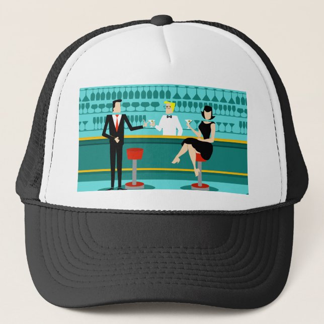 Casquette Retro Cocktail Lounge Trucker Hat (Devant)