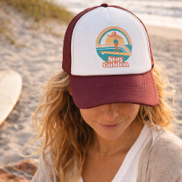 Casquette Rétro Fille Surfeuse Reste Dorée Côtière
