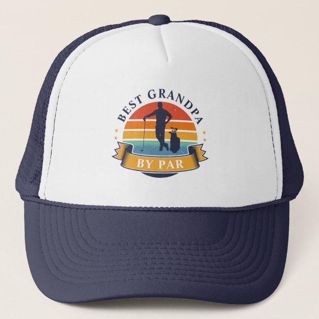 Casquette Retro Golfing Best Grand-pa Par Par Par Custom (Devant)
