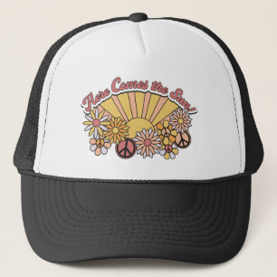 Casquette Retro Groovy   Here Comes the Sun Vintage Graphic