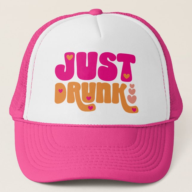 Casquette Retro Juste Drunk | Bachelorette ivre d'amour (Devant)