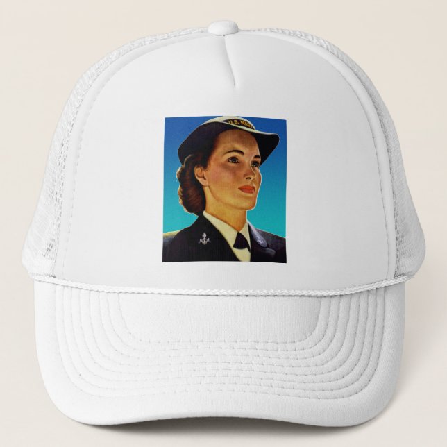 Casquette Rétro marine militaire vintage de vagues de femmes (Devant)