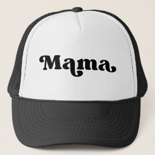 Casquette Rétro noir et blanc maman américaine Surnom maman