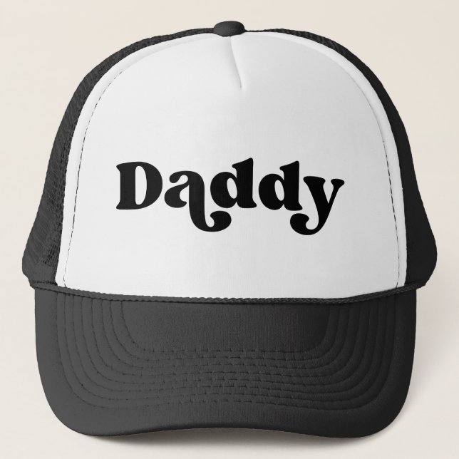 Casquette Retro noir et blanc père américain papa (Devant)
