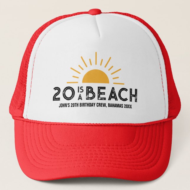 Casquette Retro Sunset 20th 30th 40th 50 Anniversaire Équipe (Devant)