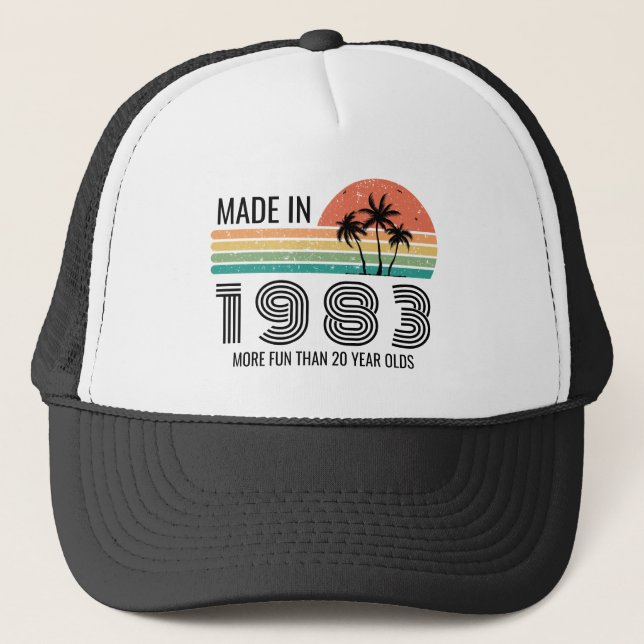 Casquette Retro Sunset 21ème 30ème 40ème 50ème Anniversaire  (Devant)