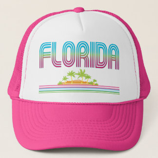 Casquette Rétros palmiers au néon de la FLORIDE