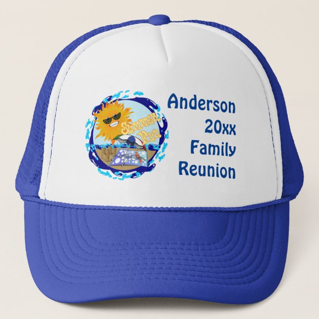 Casquette Retrouvailles familiales de plage d'été (Devant)