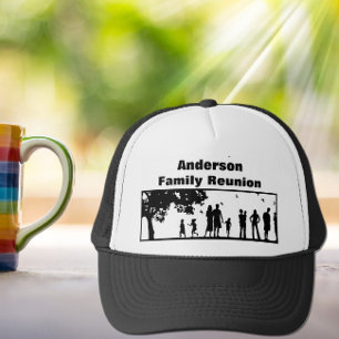 Casquette Réunion de famille de pique-nique blanc Nom de f