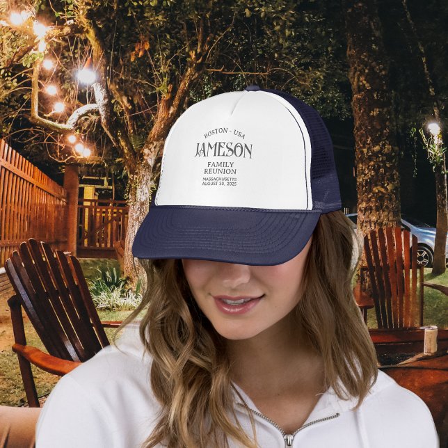 Casquette Réunion de la famille de scripts d'arc classique p (Planning a family reunion? Create your own custom matching hats for guests to enjoy!)