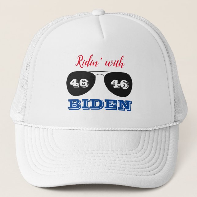 Casquette Ridin' avec Lunettes de soleil Biden 46 Aviator (Devant)