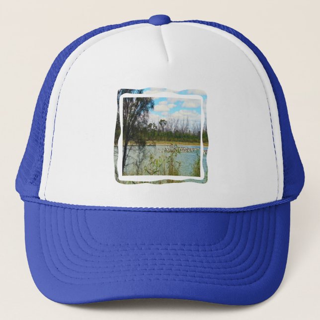 Casquette River Murray Australia Grand Pélicans Flock, (Devant)