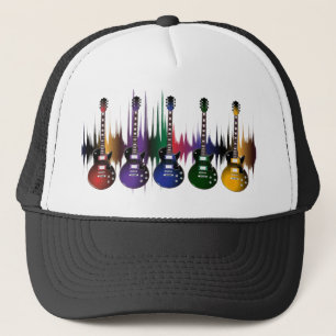 Casquette Rock and Roll Guitar Sound Wave